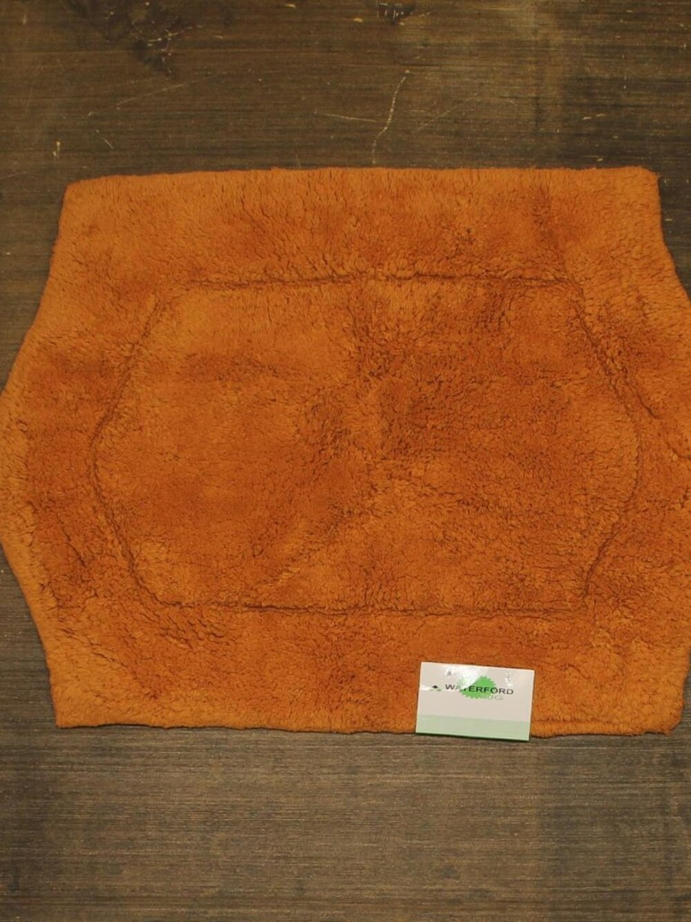 NWT Home Weavers Plush Bath Rug Mat, 100% Cotton Terracotta Orange 17x24